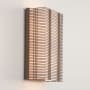 Hammerton Studio Downtown Mesh 2 Light 13" Tall ADA Compliant Wall Sconce - Candelabra (E12) with Frosted Glass Inner and Finished to Match Metal Outer Shade Flat Bronze