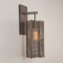 Hammerton Studio Uptown Mesh Single Light 16" Tall Wall Sconce - Medium (E26) with Finished to Match Metal Shade Metallic Beige Silver