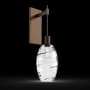 Hammerton Studio Ellisse 24" Tall Wall Sconce Flat Bronze / Ellisse Clear