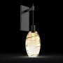 Hammerton Studio Ellisse 24" Tall Wall Sconce Matte Black / Ellisse Amber
