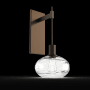 Hammerton Studio Coppa 18" Tall Wall Sconce Flat Bronze / Optic Clear