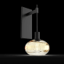 Hammerton Studio Coppa 18" Tall Wall Sconce Matte Black / Optic Amber