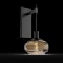 Hammerton Studio Coppa 18" Tall Wall Sconce Matte Black / Optic Bronze
