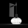Hammerton Studio Coppa 18" Tall Wall Sconce Matte Black / Optic Clear