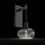 Hammerton Studio Coppa 18" Tall Wall Sconce Matte Black / Optic Smoke