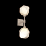 Hammerton Studio Gem 2 Light 22" Tall LED Wall Sconce - 3000K Beige Silver / Amber