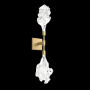 Hammerton Studio Blossom 2 Light 25" Tall LED Wall Sconce - 3000K Gilded Brass / Clear