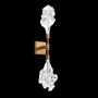 Hammerton Studio Blossom 2 Light 25" Tall LED Wall Sconce - 3000K Novel Brass / Clear