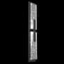 Hammerton Studio Glacier 2 Light 34" Tall LED Wall Sconce - 3000K Matte Black / Clear