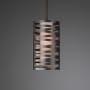Hammerton Studio Tempest 6" Wide Rod Hung LED Cage Mini Single Pendant - with Frosted Glass Inner and Finished to Match Metal Outer Shade Metallic Beige Silver