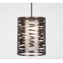 Hammerton Studio Tempest 12" Wide LED Cage Full Sized Single Pendant - with Frosted Glass Inner and Finished to Match Metal Outer Shade Flat Bronze