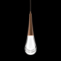 Hammerton Studio Raindrop 5" Wide LED Mini Pendant - 2700K Burnished Bronze / Clear