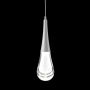Hammerton Studio Raindrop 5" Wide LED Mini Pendant - 2700K Classic Silver / Clear