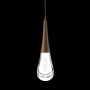 Hammerton Studio Raindrop 5" Wide LED Mini Pendant - 2700K Flat Bronze / Clear