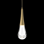 Hammerton Studio Raindrop 5" Wide LED Mini Pendant - 2700K Gilded Brass / Clear