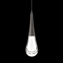 Hammerton Studio Raindrop 5" Wide LED Mini Pendant - 2700K Graphite / Clear