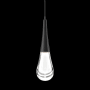 Hammerton Studio Raindrop 5" Wide LED Mini Pendant - 2700K Matte Black / Clear