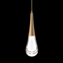 Hammerton Studio Raindrop 5" Wide LED Mini Pendant - 2700K Novel Brass / Clear
