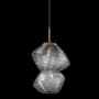 Hammerton Studio Mesa 9" Wide LED Abstract Mini Pendant - 2700K Burnished Bronze / Mesa Smoke