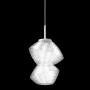 Hammerton Studio Mesa 9" Wide LED Abstract Mini Pendant - 2700K Beige Silver / Mesa Clear