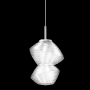 Hammerton Studio Mesa 9" Wide LED Abstract Mini Pendant - 2700K Classic Silver / Mesa Clear