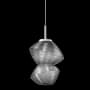 Hammerton Studio Mesa 9" Wide LED Abstract Mini Pendant - 2700K Classic Silver / Mesa Smoke