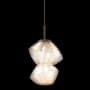 Hammerton Studio Mesa 9" Wide LED Abstract Mini Pendant - 2700K Flat Bronze / Mesa Amber