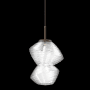 Hammerton Studio Mesa 9" Wide LED Abstract Mini Pendant - 2700K Flat Bronze / Mesa Clear