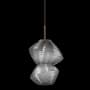Hammerton Studio Mesa 9" Wide LED Abstract Mini Pendant - 2700K Flat Bronze / Mesa Smoke