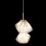 Hammerton Studio Mesa 9" Wide LED Abstract Mini Pendant - 2700K Gilded Brass / Mesa Amber