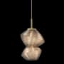 Hammerton Studio Mesa 9" Wide LED Abstract Mini Pendant - 2700K Gilded Brass / Mesa Bronze
