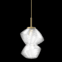 Hammerton Studio Mesa 9" Wide LED Abstract Mini Pendant - 3000K Gilded Brass / Mesa Clear