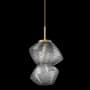 Hammerton Studio Mesa 9" Wide LED Abstract Mini Pendant - 2700K Gilded Brass / Mesa Smoke