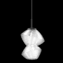Hammerton Studio Mesa 9" Wide LED Abstract Mini Pendant - 2700K Matte Black / Mesa Clear