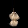 Hammerton Studio Mesa 9" Wide LED Abstract Mini Pendant - 2700K Novel Brass / Mesa Bronze