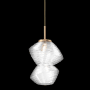 Hammerton Studio Mesa 9" Wide LED Abstract Mini Pendant - 2700K Novel Brass / Mesa Clear