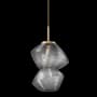 Hammerton Studio Mesa 9" Wide LED Abstract Mini Pendant - 2700K Novel Brass / Mesa Smoke