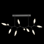 Hammerton Studio Rock Crystal 10 Light 68" Wide LED Abstract Chandelier - 2700K Matte Black / Amber