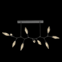 Hammerton Studio Rock Crystal 10 Light 68" Wide LED Abstract Chandelier - 3000K Matte Black / Bronze