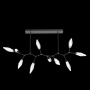 Hammerton Studio Rock Crystal 10 Light 68" Wide LED Abstract Chandelier - 3000K Matte Black / Clear