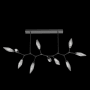 Hammerton Studio Rock Crystal 10 Light 68" Wide LED Abstract Chandelier - 2700K Matte Black / Smoke