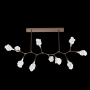 Hammerton Studio Blossom 10 Light 64" Wide LED Abstract Chandelier - 2700K Burnished Bronze / Clear