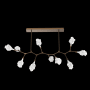 Hammerton Studio Blossom 10 Light 64" Wide LED Abstract Chandelier - 2700K Flat Bronze / Clear