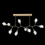 Hammerton Studio Blossom 10 Light 64" Wide LED Abstract Chandelier - 2700K Gilded Brass / Clear