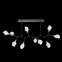 Hammerton Studio Blossom 10 Light 64" Wide LED Abstract Chandelier - 2700K Matte Black / Clear
