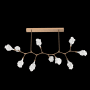 Hammerton Studio Blossom 10 Light 64" Wide LED Abstract Chandelier - 2700K Novel Brass / Clear