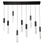 Hammerton Studio Axis 9 Light 62" Wide LED Multi Light Pendant Matte Black