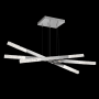 Hammerton Studio Axis 18 Light 62" Wide LED Abstract Linear Chandelier - 3000K Classic Silver / Clear