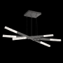 Hammerton Studio Axis 18 Light 62" Wide LED Abstract Linear Chandelier - 3000K Graphite / Clear