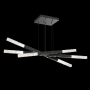 Hammerton Studio Axis 18 Light 62" Wide LED Abstract Linear Chandelier - 3000K Matte Black / Clear